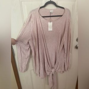 Plus size faux wrap top